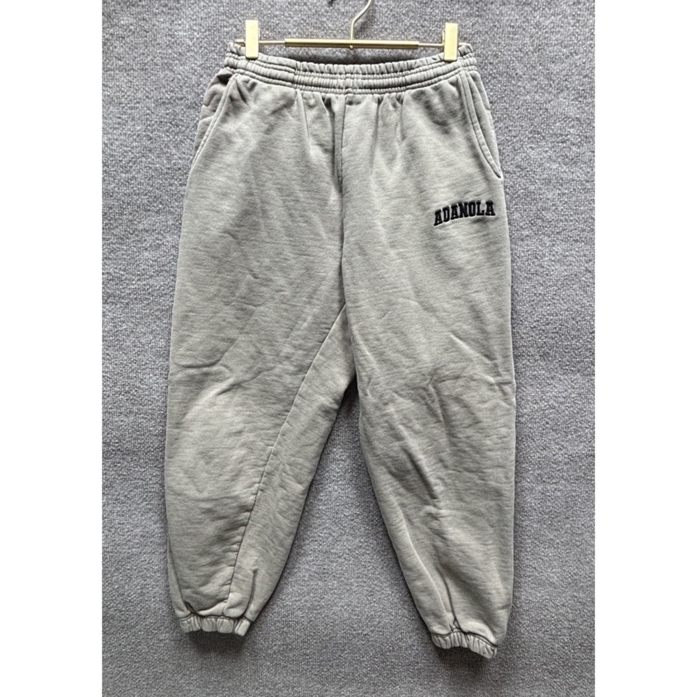Adanola ADA Taper Leg Jogger Sweatpants Beige Womens Size Medium Cotton 26"